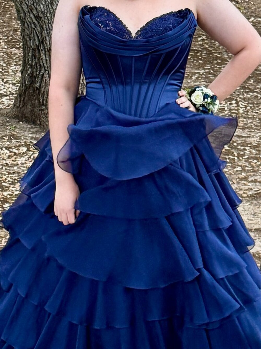 Sherri Hill Dark Blue / Navy Formal Dress